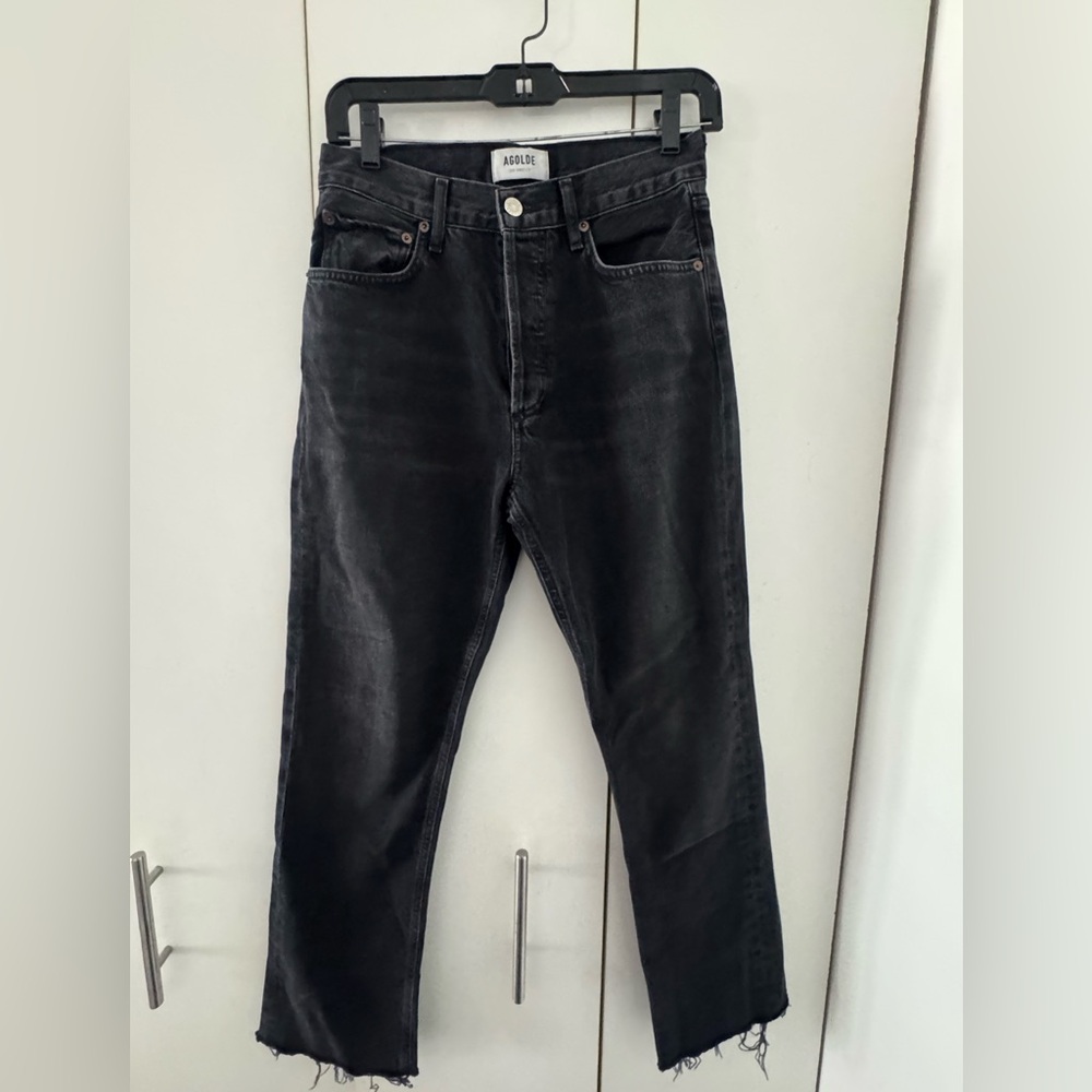 Agolde Lana Mid-Raise Straight Jeans
